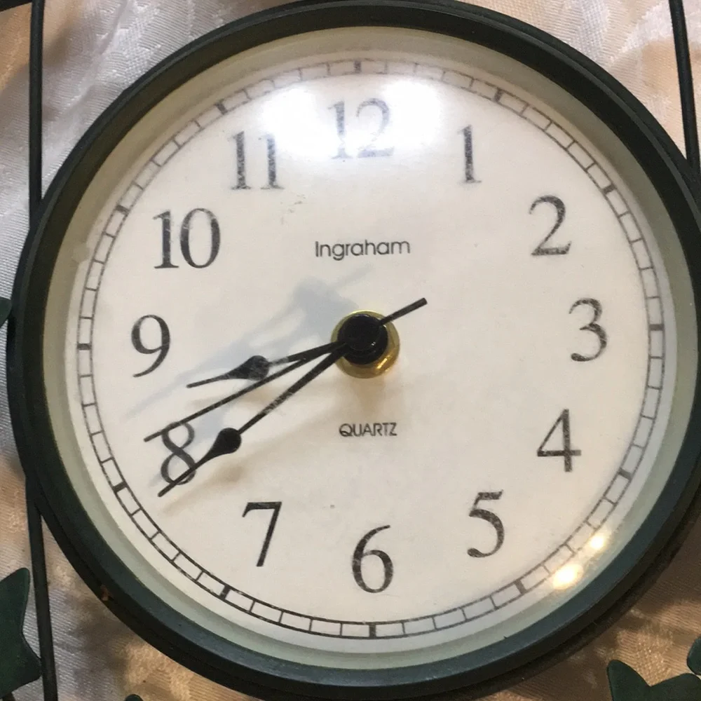 Vintage Birdcage Ingraham Quartz Wall Mantle Clock